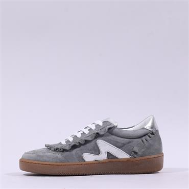 Marco Moreo Berlino Frill Trainer - Grey Suede